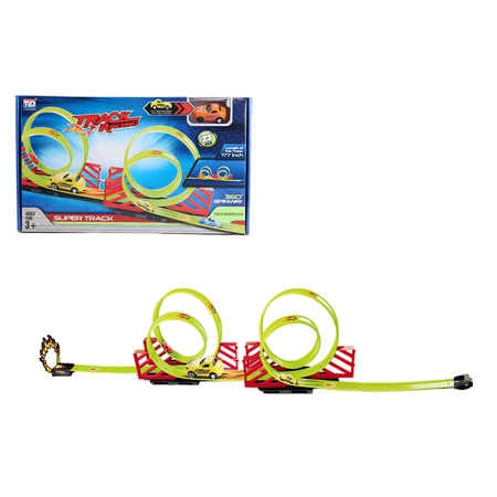 Tor Wyścigowy Samochodowy Inercyjny Dla Dzieci 450 cm + Auto