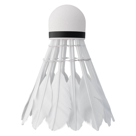 Lotki Do Gry W Badmintona Treningowe Piórkowe Białe NILS Komplet 3 szt.