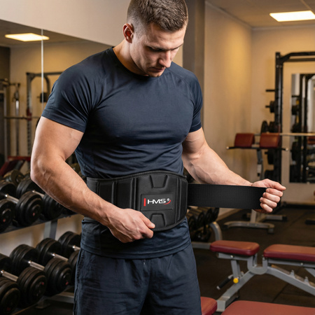 Pas Kulturystyczny Treningowy Lędźwiowy Neoprenowy Do Treningu Siłowego HMS