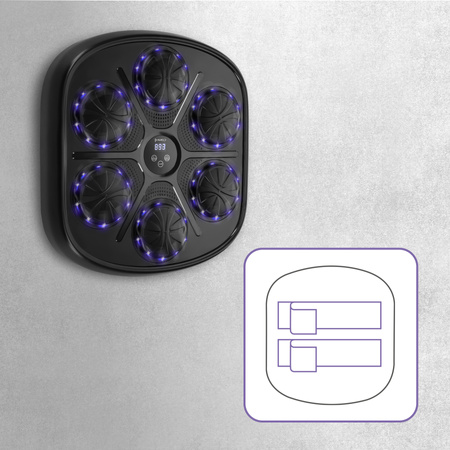 Elektroniczna Tarcza Bokserska Bluetooth Na Ścianę Z Głośnikiem + Rękawice