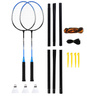 NILS Zestaw Rakiety + Lotki + Siatka Do Gry Rekreacyjnej W Badmintona