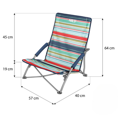 Leżak Ogrodowy Plażowy Składany Fotel Turystyczny Do Ogrodu + Pokrowiec