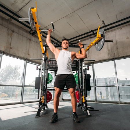 HMS Wielofunkcyjny Atlas Suwnica Smitha Z Wyposażeniem Do Ćwiczeń Siłowych