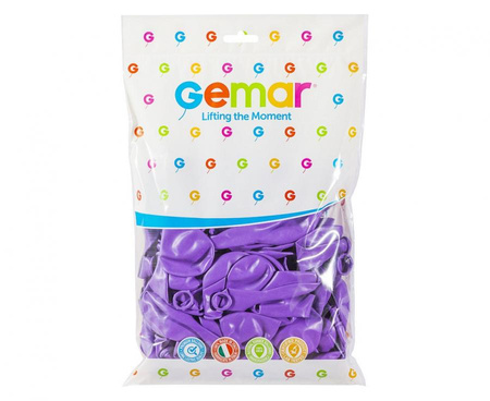 Balony Lateksowe Klasyczne Pastelowe Lawendowe Na Urodziny 10" - 100 szt.