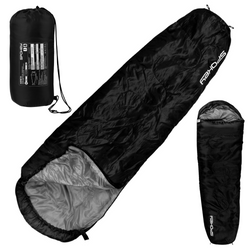 Śpiwór Turystyczny Mumia Z Kapturem Kempingowy + Pokrowiec 220x85 cm SPOKEY