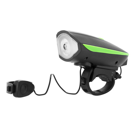 SPOKEY Lampa Latarka Rowerowa Przednia Z Klaksonem