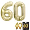 Balony Foliowe Na Urodziny Rocznicę Na 60 Lat 85 cm Na Hel + Świeczka