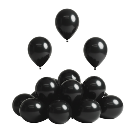 Balony Lateksowe Pastelowe Czarne Dekoracja Na Urodziny 9" Zestaw 100 szt.