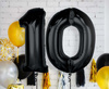 Balon Foliowy Czarny Dekoracja Na Urodziny Jubileusze GODAN 92 cm Cyfra 1