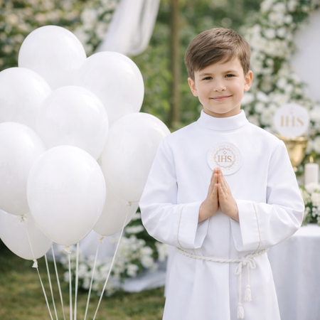 Balony Białe Klasyczne Pastelowe Na Komunię Ślub Wesele 10" GEMAR 100 szt.