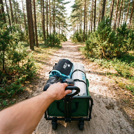 Wózek Turystyczny Plażowy Transportowy Kempingowy Składany Z Uchwytem 70 L