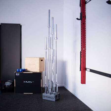 Stojak Na Gryfy Olimpijskie Sztangi 6 miejsc Na Siłownię COMMERCIAL HMS