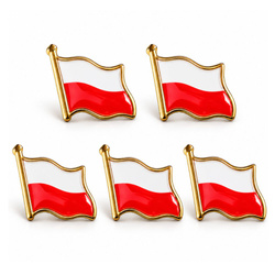 Przypinka Z Flagą Polski Na 11 Listopada  Patriotyczna Flaga 2x2 cm 5 szt.