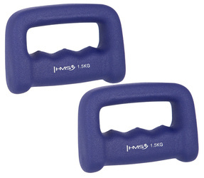 HMS Kastety Ciężarki Żeliwne Pokryte Neoprenem 2x1,5 kg