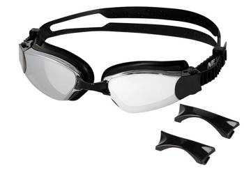 Okularki Pływackie Na Basen Do Pływania Dziecięce Antifog Szare NILS AQUA