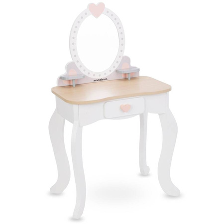 MAMABRUM Drewniana Toaletka Z Taboretem I Akcesoriami