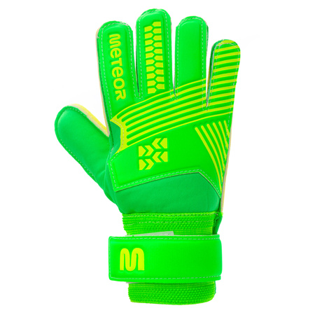 Rękawice Bramkarskie Piłkarskie Treningowe Usztywniony Palec Na Rzep METEOR