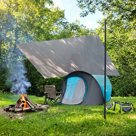 Tarp Płachta Biwakowa Wodoodporna Turystyczna 230x140 cm Przeciwsłoneczna