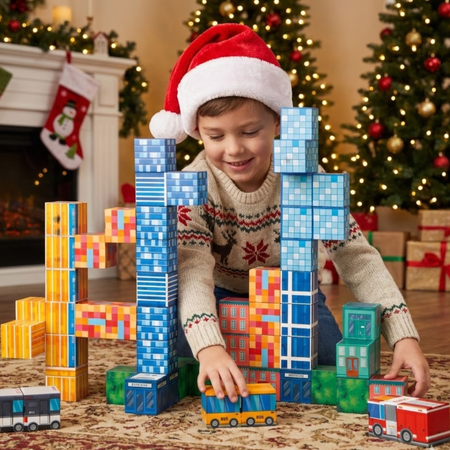 Klocki Magnetyczne Konstrukcyjne Zestaw 58 Elementów Edukacyjne Dla Dzieci