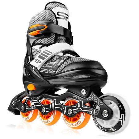 Łyżworolki Rolki Regulowane Rekreacyjne Dziecięce Kauczukowe ABEC-7 SPOKEY