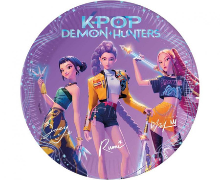 Zestaw Talerzyki 8x+ Kubeczki 8x Dla Dzieci Na Urodziny K-POP DEMON HUNTERS
