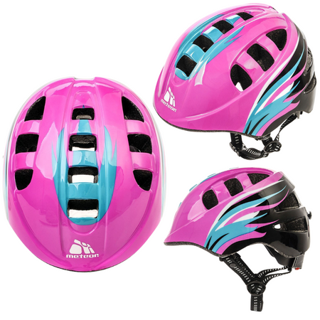 METEOR Regulowany Kask Rowerowy Dla Dzieci Ochronny Wentylowany