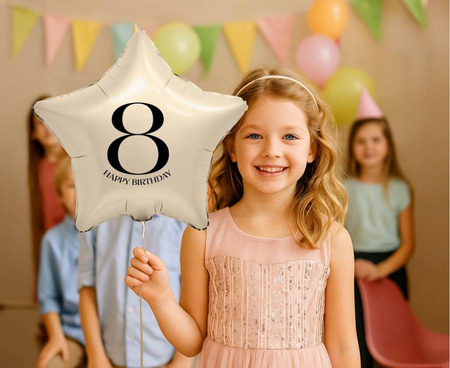 Balon Foliowy Dekoracyjny Ozdobny Imprezowy Na Urodziny Cyfra 8 GODAN 18"