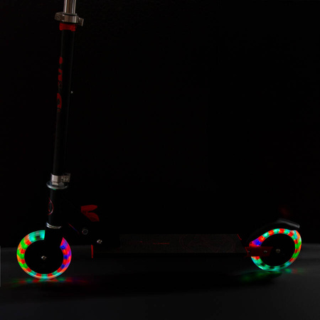 Hulajnoga Miejska Klasyczna Składana Regulowana Wysokość Koła LED 120 mm