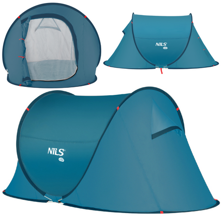 NILS Namiot Samorozkładający Kempingowy Wodoodporny + Filtr UV