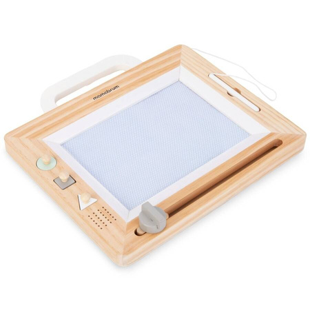 MAMABRUM Drewniany Znikopis Z Pieczątkami - Tablica Do Rysowania