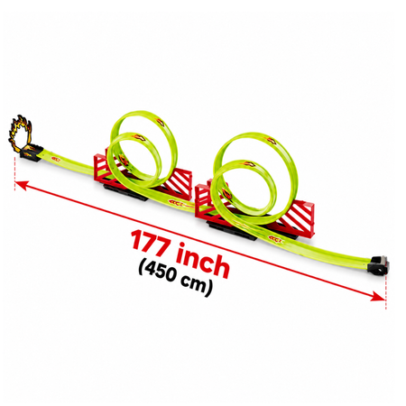 Tor Wyścigowy Samochodowy Inercyjny Dla Dzieci 450 cm + 3 Autka TLD