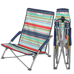 Leżak Ogrodowy Plażowy Składany Fotel Turystyczny Do Ogrodu + Pokrowiec