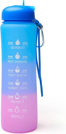 KRONOS Butelka Sportowa Motywacyjna Bidon Na Wodę Z Ustnikiem 600 ml