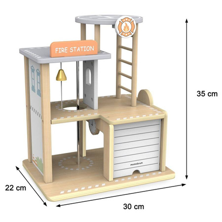 Drewniana Remiza Strażacka Z Akcesoriami MAMABRUM