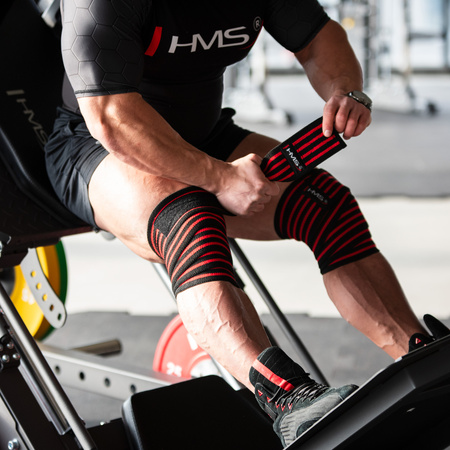 Owijki Treningowe Ściągacze Taśmy Usztywniacze Na Kolana 200 cm 2 szt. HMS