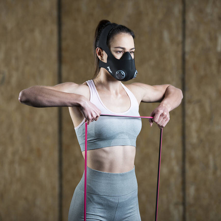 Maska Treningowa Performance Wydolnościowa Sportowa Wysokogórska Czarna