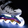 Łyżwy Rolki Regulowane LED Dziecięce Hokejowe 4w1 Łyżworolki Kauczukowe NILS