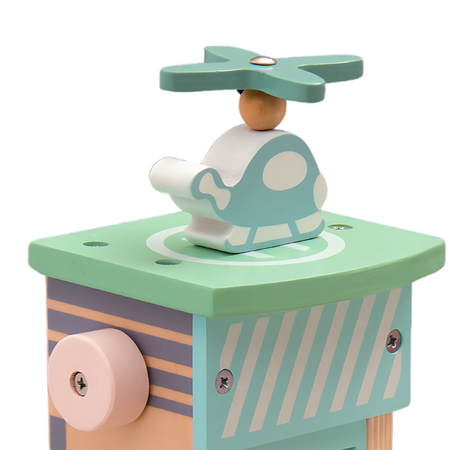 Drewniany Parking Piętrowy Garaż Z Windą i Stacją + Samochodziki Merkan