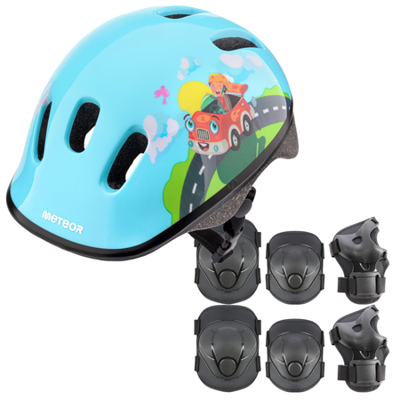 Kask Rowerowy Regulowany Dziecięcy Ochronny Otwory Wentylacyjne METEOR