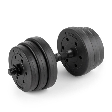 Zestaw Do Ćwiczeń Hantle Gryf Obciążenia 20 kg SPOKEY