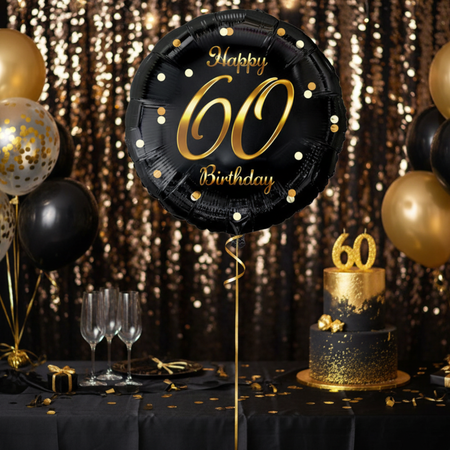 Balony Foliowe Na 60 Urodziny Imprezę Przyjęcie Happy Birthday Zestaw 3szt.