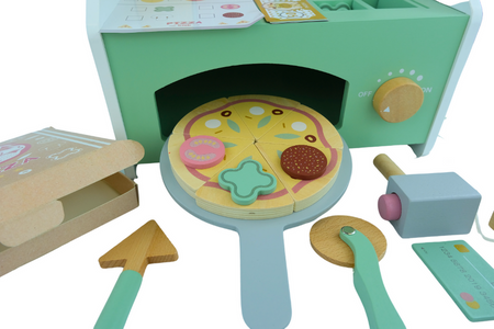 MERKAN Drewniany Zestaw Do Pieczenia Pizzy Zabawka Edukacyjna Dla Dzieci