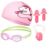Dziewczęcy Zestaw Pływacki 3w1 Okularki + Czepek + Zatyczki NILS