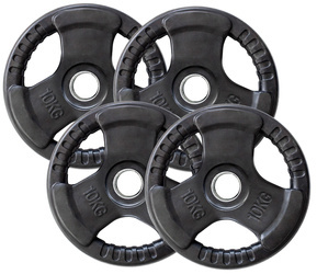 HMS Talerze Olimpijskie Żeliwne Ogumowane Na Gryf Sztangę 4x10 kg