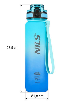 Bidon Rowerowy Butelka Sportowa Na Wodę Tritanowa BPA FREE 950 ml NILS