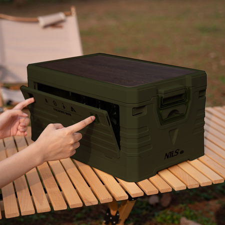 Skrzynia Pojemnik Pudełko Do Przechowywania Transportowa Kempingowa 2w1 32L