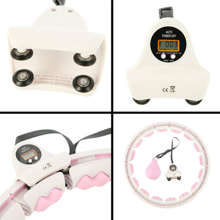 HMS Hula Hop Magnetyczny Z Wypustkami Obciążnikiem I Licznikiem + Pas Wyszczuplający