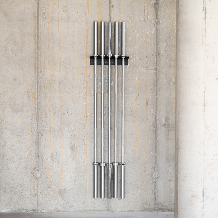 Wieszak Ścienny Na Sztangi 5 Gryfów Uchwyt Montowany Stalowy Do 120 kg