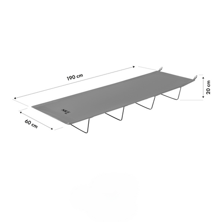 Łóżko Składane Polowe Turystyczne Leżak Leżanka Do 150 kg Przenośne NILS