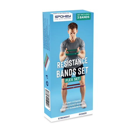 Zestaw 3 Gum Oporowych Do Ćwiczeń Rozciągania Treningu Fitness Crossfit SPOKEY